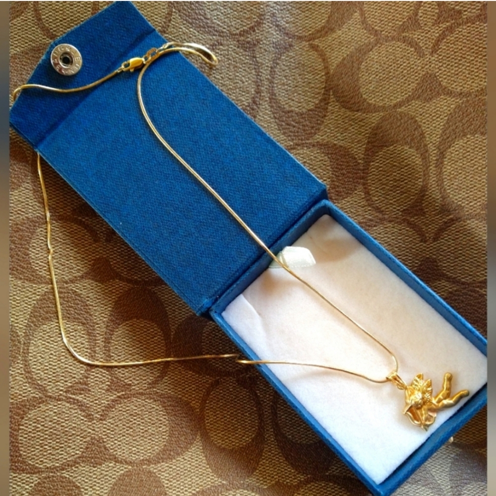 Italian Gold 🪙 Cupid 🪉💘 Pendant Necklace
